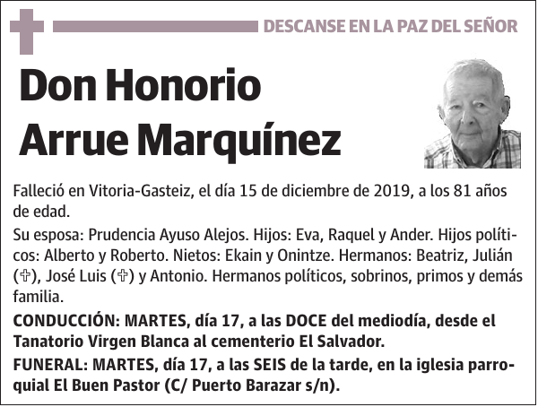 Honorio Arrue Marquínez