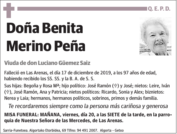 Benita Merino Peña