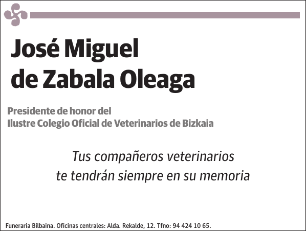 José Miguel de Zabala Oleaga