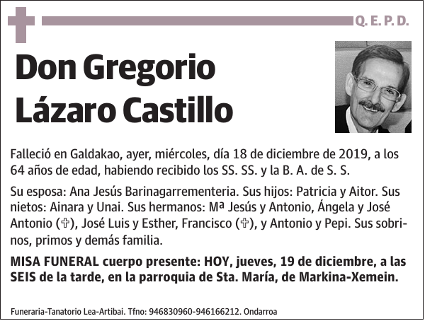 Gregorio Lázaro Castillo