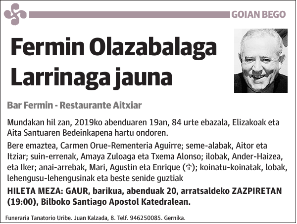 Fermin Olazabalaga Larrinaga