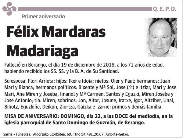 Félix Mardaras Madariaga