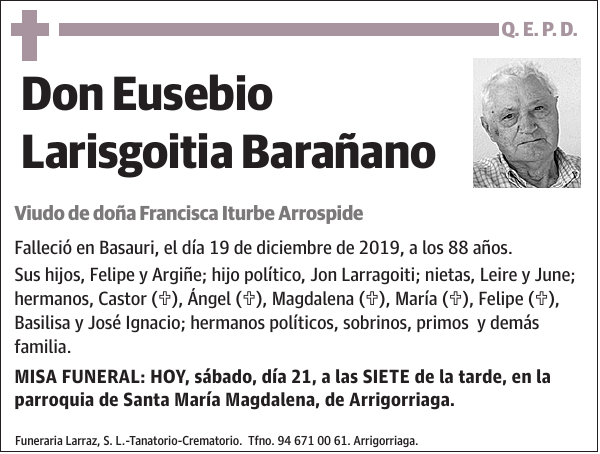 Eusebio Larisgoitia Barañano