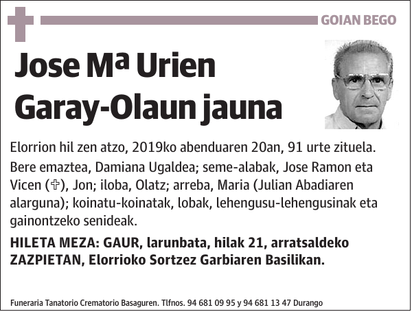 Jose Mª Urien Garay-Olaun