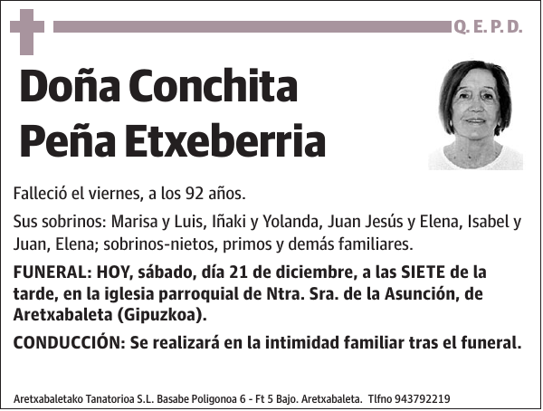 Conchita Peña Etxeberria