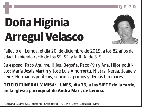 Higinia Arregui Velasco