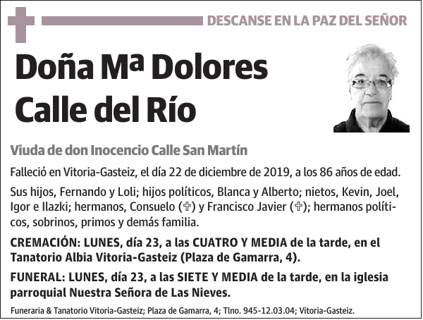 Mª Dolores Calle del Río