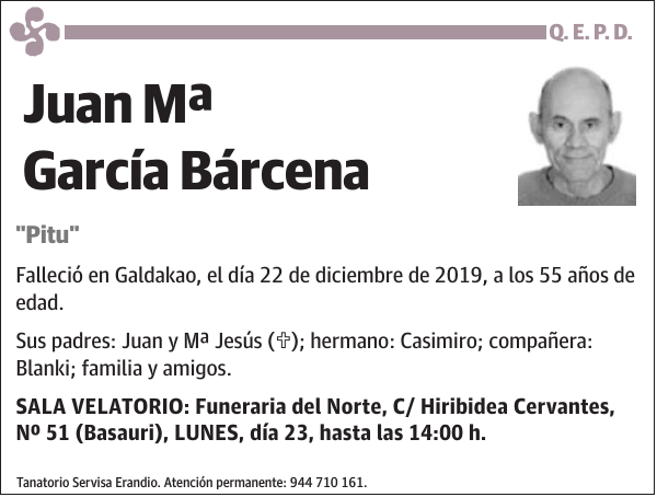 Juan Mª García Bárcena 'Pitu'