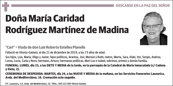 María Caridad Rodríguez Martínez de Madina