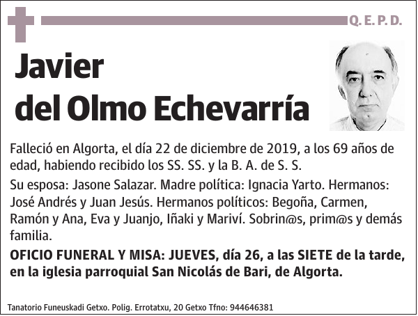 Javier del Olmo Echevarría