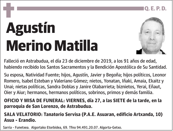 Agustín Merino Matilla