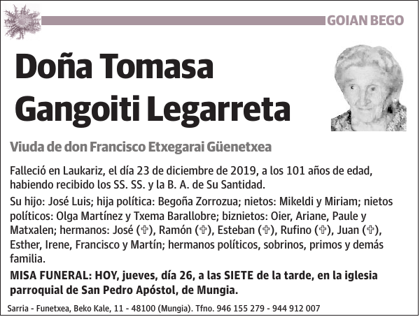 Tomasa Gangoiti Legarreta