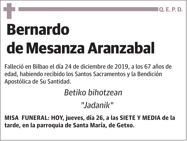 Bernardo de Mesanza Aranzabal