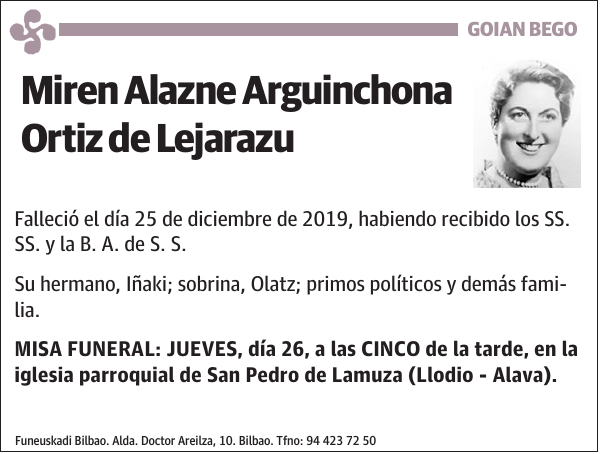 Miren Alazne Arguinchona Ortiz de Lejarazu