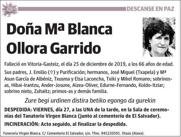 Mª Blanca Ollora Garrido