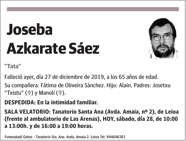 Joseba Azkarate Sáez 'Tata'