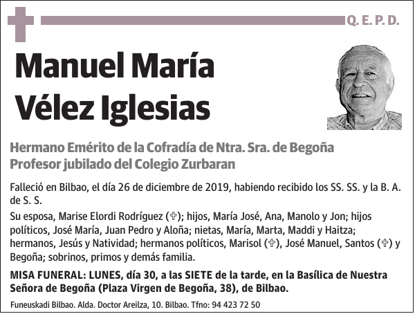 Manuel María Vélez Iglesias