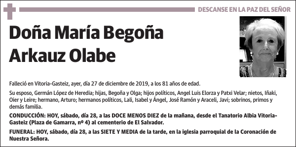 María Begoña Arkauz Olabe