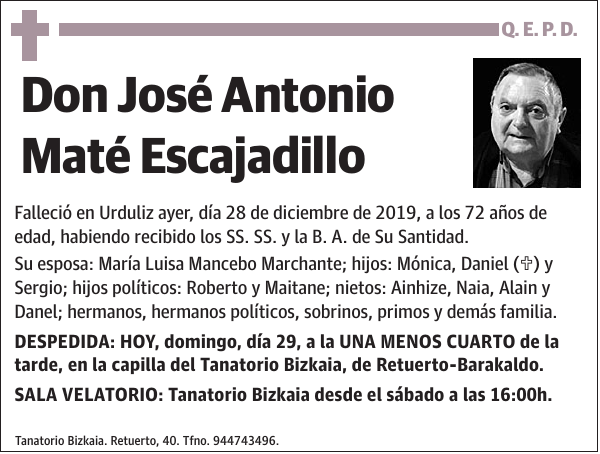 José Antonio Maté Escajadillo