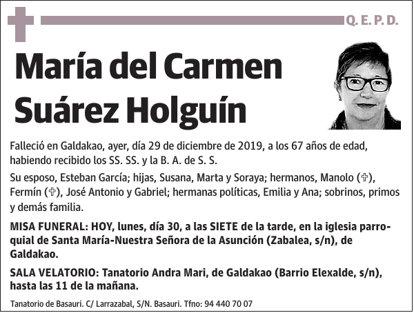 María del Carmen Suárez Holguín