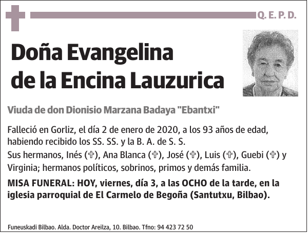 Evangelina de la Encina Lauzurica