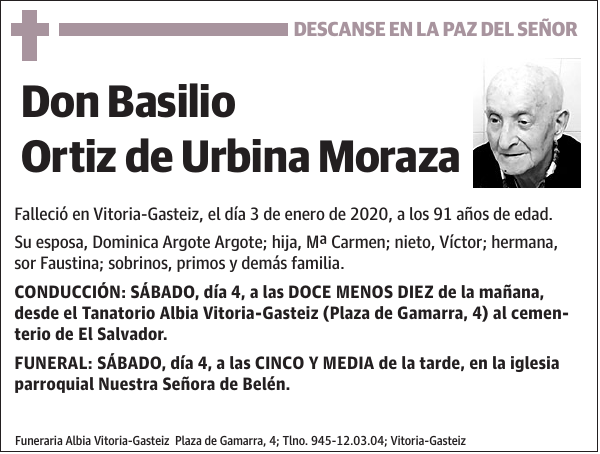 Basilio Ortiz de Urbina Moraza