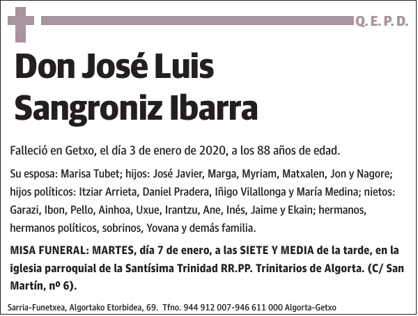 José Luis Sangroniz Ibarra