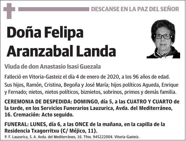 Felipa Aranzabal Landa