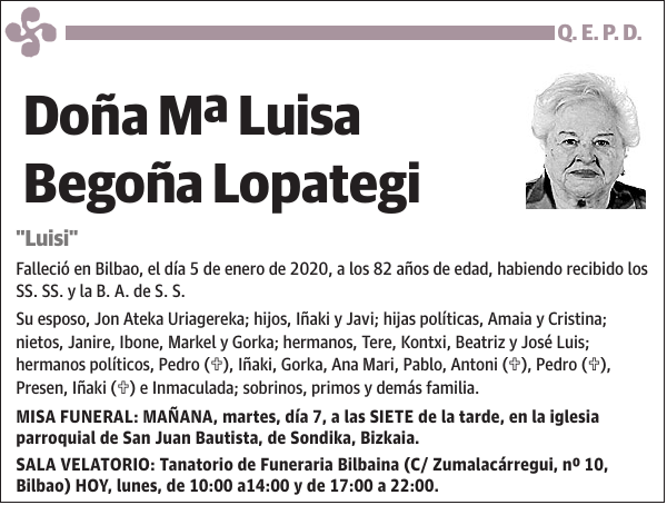 Mª Luisa Begoña Lopategi