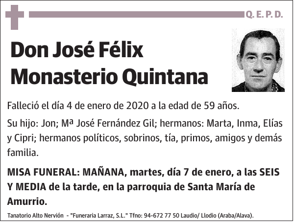 José Félix Monasterio Quintana