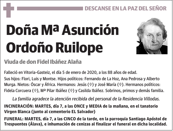 Mª Asunción Ordoño Ruilope