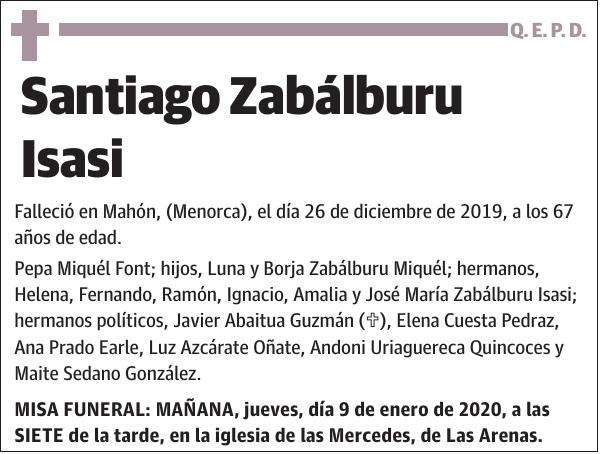 Santiago Zabálburu Isasi