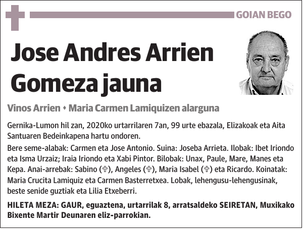 Jose Andres Arrien Gomeza