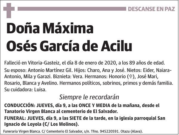 Máxima Osés García de Acilu