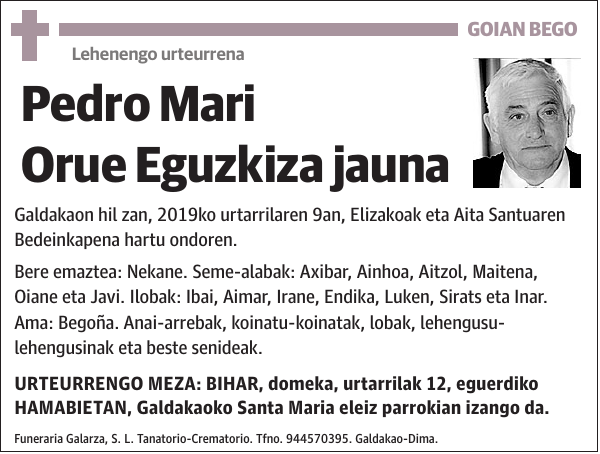 Pedro Mari Orue Eguzkiza