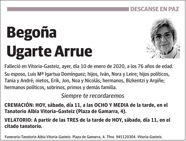 Begoña Ugarte Arrue