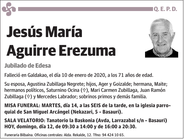 Jesús María Aguirre Erezuma