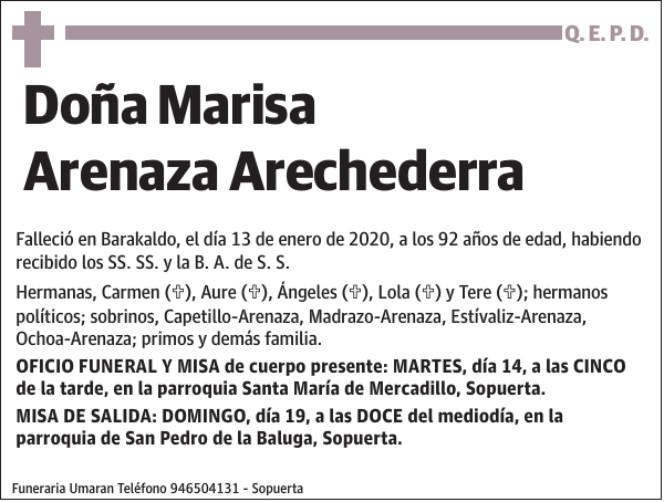 Marisa Arenaza Arechederra