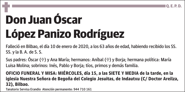 Juan Óscar López Panizo Rodríguez