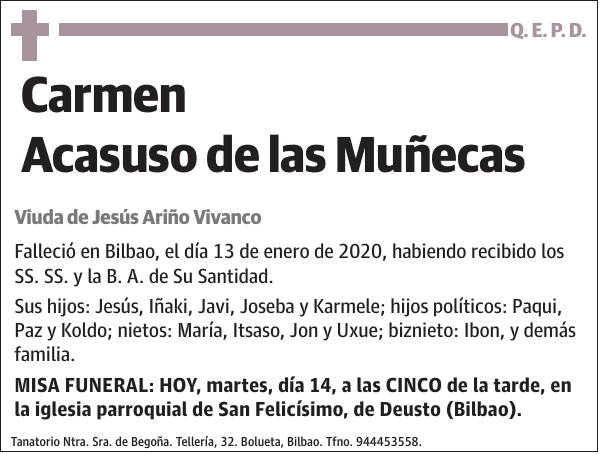 Carmen Acasuso de las Muñecas