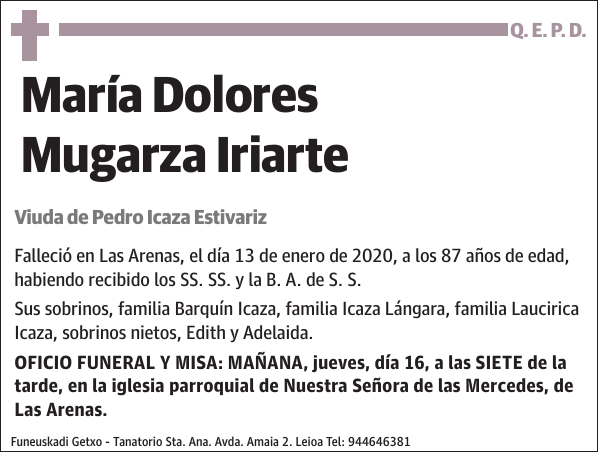 María Dolores Mugarza Iriarte