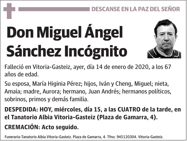 Miguel Ángel Sánchez Incógnito