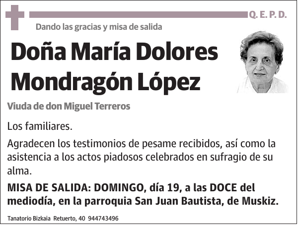 María Dolores Mondragón López