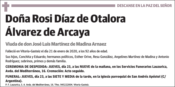 Rosi Díaz de Otalora Álvarez de Arcaya