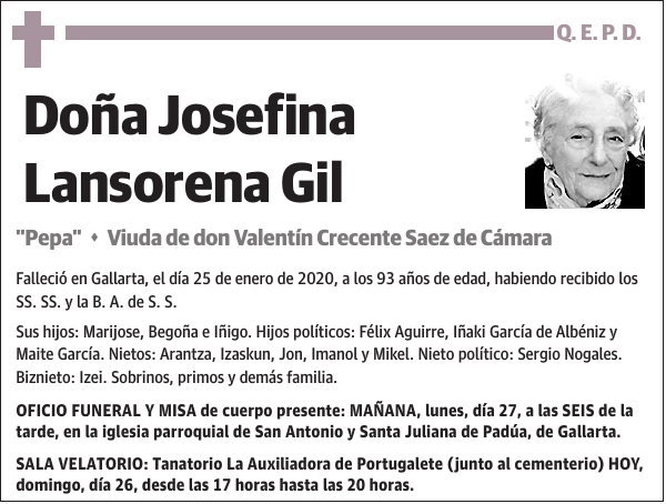 Josefina Lansorena Gil 'Pepa'