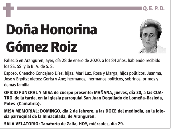 Honorina Gómez Roiz