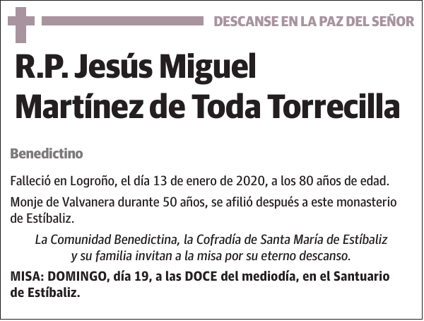 Jesús Miguel Martínez de Toda Torrecilla