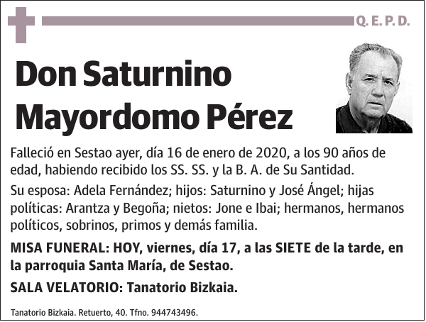 Saturnino Mayordomo Pérez