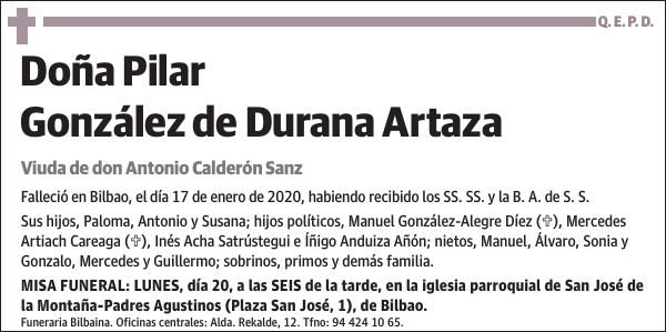 Pilar González de Durana Artaza