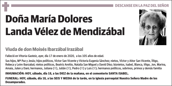 María Dolores Landa Vélez de Mendizábal